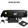Green Cell Žalias Cell GC akumuliatorius, skirtas Ebike elektriniam dviračiui su įkrovikliu 36V 11.6Ah 417Wh Silverfish, skirtas Zündapp, Telefunken ir kt.