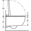Geberit Aquaclean Alba pakabinamas wc 375x565 mm su bidė funkcija, baltas