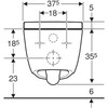 Geberit Aquaclean Alba pakabinamas wc 375x565 mm su bidė funkcija, baltas