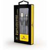 GEMBIRD CC-USB2B-AMCM-2M-WB2 Gembird Premium medvilnės pintas Type-C USB įkrovimo ir duomenų laidas,2m,pilkas/baltas