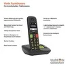 GIS Gigaset S30852-H2921-B101 telefonas Analoginio ryšio / DECT telefonas Skambintojo ID Juoda
