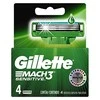 Gillette Mach3 Sensitive náhradní břity 4 ks pro muže