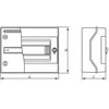 Elektro-Plast Modulinė perjungimo pavara 2 x 13 hermetiška RH- 24 / B IP65 baltos durys (36.23)