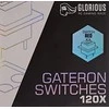 Glorious Gateron Red Switches klavišai klaviatūrai (120 vnt)