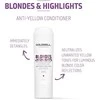 Šviesintų plaukų kondicionierius Goldwell Blondes&amp;HighLights Anti-Geltona Conditioner 200ml