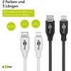 USB kabelis Goobay USB- C - Žaibas 1 m Juoda (39424)