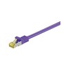 Goobay 2m RJ45 pataisinis kabelis CAT 6A S/FTP (PiMF), 500 MHz, su CAT 7 neapdorotu kabeliu, violetinis LSZH be halogenų, varinis