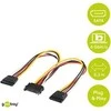 Goobay Maitinimo adapteris 15 kontaktų SATA maitinimui, 2 kietiesiems diskams, 10 cm DELTACO / SATA-15