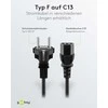 Goobay F tipas, CEE 7/7 - C13 maitinimo laidas, 3 m, juodas