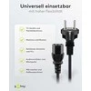 Goobay F tipas, CEE 7/7 - C13 maitinimo laidas, 3 m, juodas