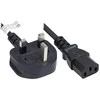 GoodConnections Geros jungtys Netzkabel UK Typ G (BS 1363) an C13, 10A, ASTA, juodas, 1,8 m