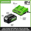 Priedų rinkinys Greenworks GSK24B4X; 24 V; 2x4,0 Ah + pakrovėjas