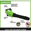 Akumuliatorinis lapų pūstuvas Greenworks GD40ABII; 40 V (be akumuliatoriaus ir pakrovėjo)