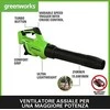 Akumuliatorinis lapų pūstuvas Greenworks GD40ABII; 40 V (be akumuliatoriaus ir pakrovėjo)