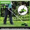 Greenworks akumuliatorinė krūmapjovė 48 V, 38 cm, su 2 x 24 V 4 Ah akumuliatoriais 2107807UD