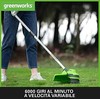 Greenworks akumuliatorinė krūmapjovė 48 V, 38 cm, su 2 x 24 V 4 Ah akumuliatoriais 2107807UD