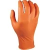 Vienkartinės nitrilinės pirštinės M-Safe Grippaz 246OR, 50 vnt dėžėje, 0,15mm storis, oranžinės, 9/L