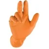 Vienkartinės nitrilinės pirštinės M-Safe Grippaz 246OR, 50 vnt dėžėje, 0,15mm storis, oranžinės, 10/XL