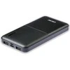 „Grixx“ nešiojamoji baterija, 10000 mAh, su mikro USB ir USB-C, juoda