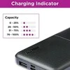 „Grixx“ nešiojamoji baterija, 10000 mAh, su mikro USB ir USB-C, juoda