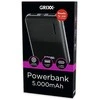 Grixx Powerbank 5000mAh Micro USB &amp; USB-C Juodas