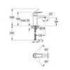 Bazinė baterija Grohe Eurosmart Cosmopolitan stovintis chromas (23327000)