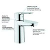Grohe BauEdge S praustuvo maišytuvas be dugno vožtuvo. chromas