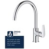 Grohe BauEdge virtuvinis maišytuvas, chromas