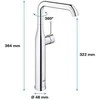 Grohe Essence XL praustuvo maišytuvas , chromas