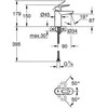 Bazinė baterija Grohe BauLoop stovi chromas (23337000)