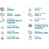 Grąžtas Graphite SDS + 900W sukamasis plaktukas, dėklas