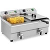 Royal Catering Elektrinė maitinimo dviguba gruzdintuvė su čiaupu 230 V 2 x 3200W 2 x 13 L