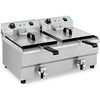 Royal Catering Elektrinė maitinimo dviguba gruzdintuvė su čiaupu 230 V 2 x 3200W 2 x 13 L