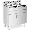 Royal Catering Dviguba atskirai pastatoma elektrinė gruzdintuvė su spintele 400 V 10000 W 26 l