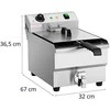Royal Catering Gruzdintuvė elektrinė nastawna su kranem spustowym 230 V 3200 W 13 l