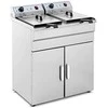 Royal Catering Dviguba dviejų kamerų gruzdintuvė su spintele 400V - 2x10L