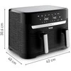 Gruzdintuvė TEFAL Dual Easy Fry Essential Airfryer | EY901N | Galia 2700 W | Talpa 8,3 L | Juodas