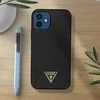 Telefono dėklas Guess GUHCP12MVSATMLBK Saffiano V Stitch Apple iPhone 12 / 12 Pro, juodas