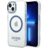 Guess GUHMP13MSAPSTK Apple iPhone 13 / 14 / 15 6.1″ juodos spalvos kietas dėklas Peony Logo Plate MagSafe