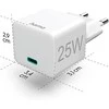 Hama mini 25W PD/QC 3.0 1x USB-C balta
