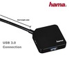 HAMA USB 3.0 Hub 1:4 bus powered juodas