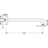 Hansgrohe Dušo galvos laikiklis, 389 mm, chromas