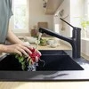 Plautuvės maišytuvas su ištraukiama žarna Hansgrohe Zesis M33, 74800670, juodas matinis