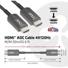 CLUB 3D itin didelės spartos HDMI™ sertifikuotas AOC kabelis 4K120Hz/8K60Hz vienkryptis M/M 20m/65,6ft