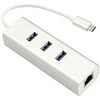 „helos“ šakotuvas, USB 3.1 C tipo / 3x USB + RJ45 gigabito eterneto, PREMIUM, sidabrinis