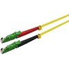 helos LWL Patchkabel OS2 Duplex E2000® APC (LSH)-E2000 APC (LSH) 9/125µm gelb 1m