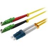 helos LWL Patchkabel OS2 Duplex E2000® APC (LSH)-LC 9/125µm gelb 7,5m
