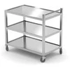 Suvirintas, mobilus, 3 lentynų maitinimo maitinimo vežimėlis iki 240 kg - Hendi 810224