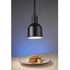 Maisto pašildymo lempa - pakabinamas cilindrinis kūgio formos juodas skersmuo. 175 mm 250 W – Hendi 273852