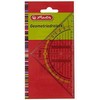 Herlitz Herlitz trikampio geometrija plastik( 16 centimetrų), nustatytas kvadratas (skaidrus)